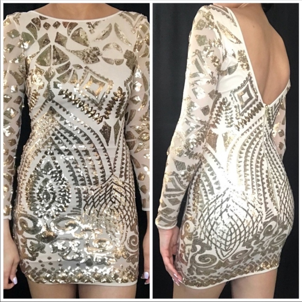 Gold Sequin Dress